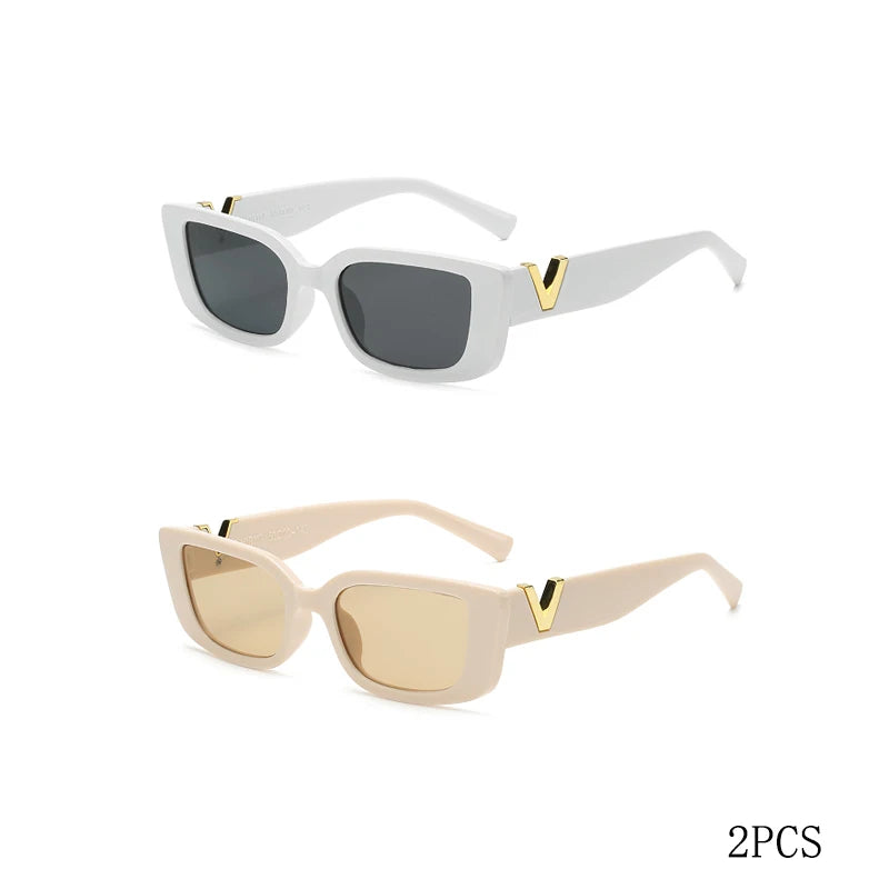 Rectangular Retro Design Sunglasses