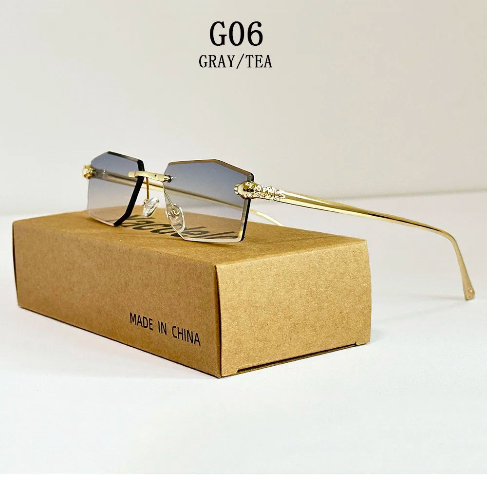 Women Luxe Rimless Sunglasses