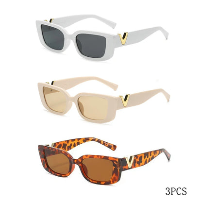 Rectangular Retro Design Sunglasses
