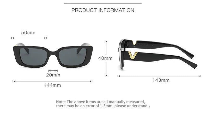Rectangular Retro Design Sunglasses