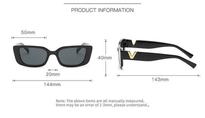 Rectangular Retro Design Sunglasses