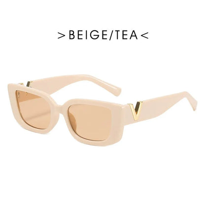 Rectangular Retro Design Sunglasses