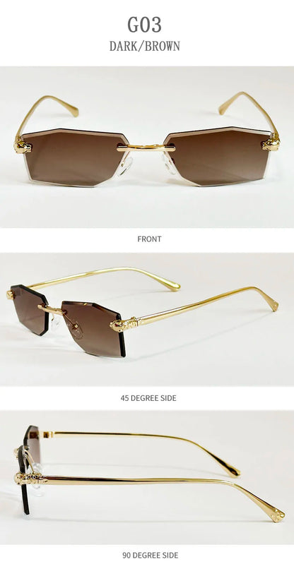 Women Luxe Rimless Sunglasses